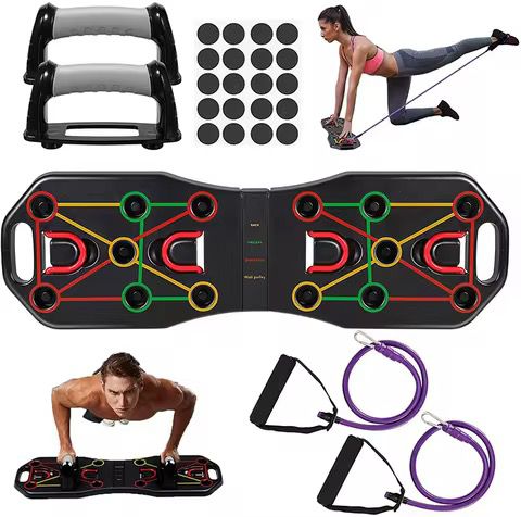 Planche de push-up multifonction pliable